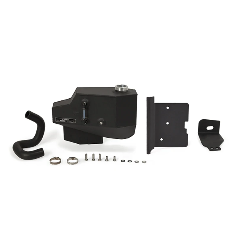 Mishimoto 08-10 Ford 6.4L Powerstroke Aluminium Degas Tank - Micro-Wrinkle Schwarz