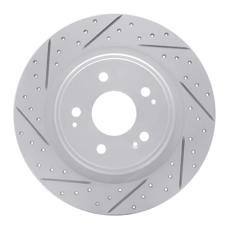 DFC 17-20 Acura Mdx Rear Left Drilled & Slotted Geoperformance Rotor