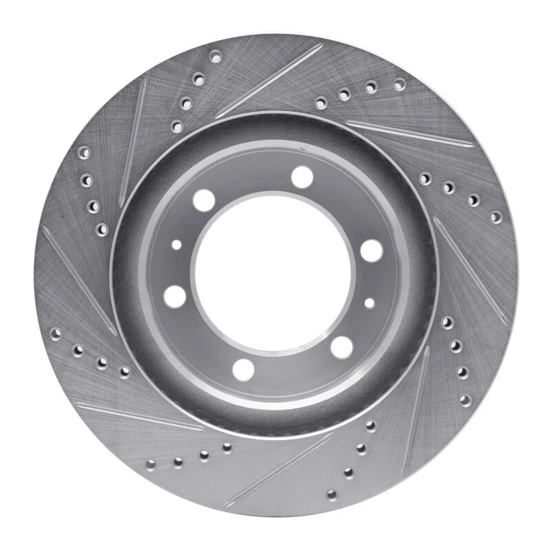 DFC 03-23 Toyota FJ Cruiser Front Right Drilled & Slotted Silver Brake Rotor