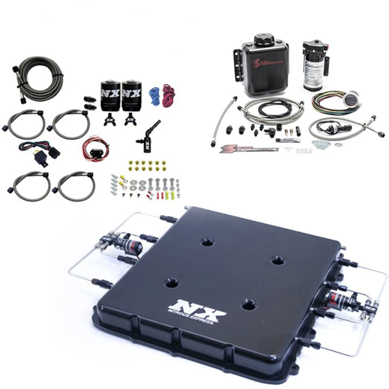 Nitrous Express Nitrous- & Wasserinjektions-Kit mit Billet LT4 Supercharger Lid ohne Flasche