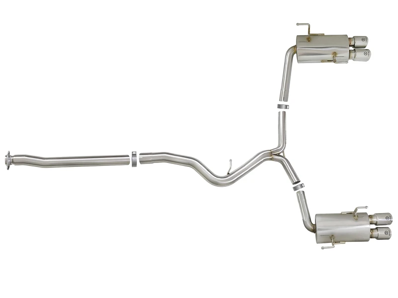 aFe Takeda 3 Zoll SS Auspuff Cat-Back für 15-16 Subaru WRX/STI 2.0L/2.5L Polierte Endrohre
