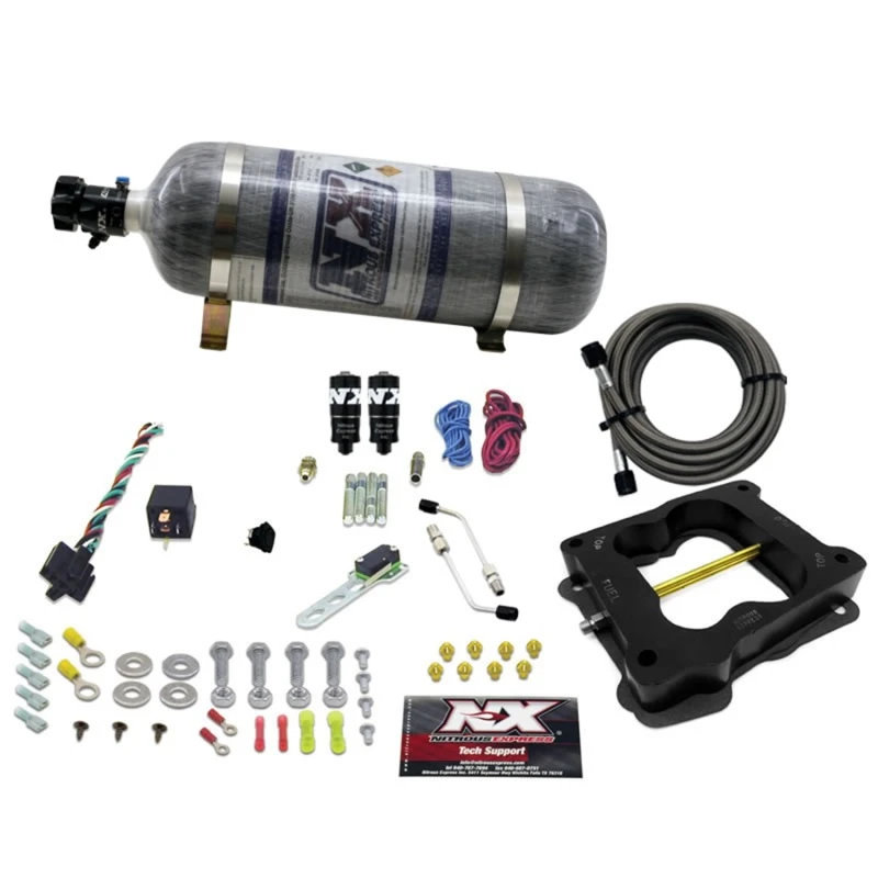 Nitrous Express Q-Jet/Holley Spread Bore Hitman Plus Nitrous Kit mit Composite-Flasche