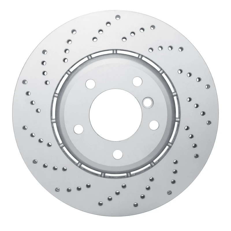 DFC 01-08 BMW 330i Left Front Drilled Hi-Carbon Alloy Geomet Coated Rotor