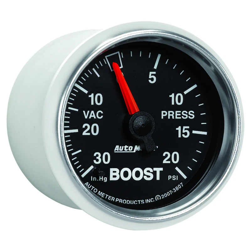 Autometer GS 52mm 30 in Hg/20 psi Mechanical Vacuum/Boost Gauge