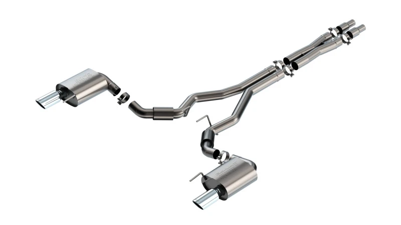 Borla 2024 Ford Mustang GT 5.0L V8 ohne Active Exhaust S-Type Cat-Back Abgasanlage