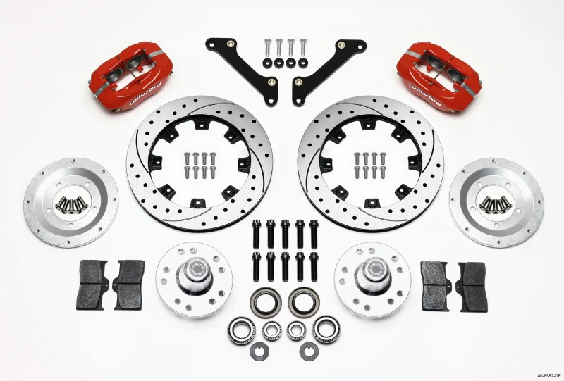 wilwood_140-8582-DR-679574daceefd Wilwood Forged Dynalite Front Kit 12.19in Drilled Red 70-78 Camaro