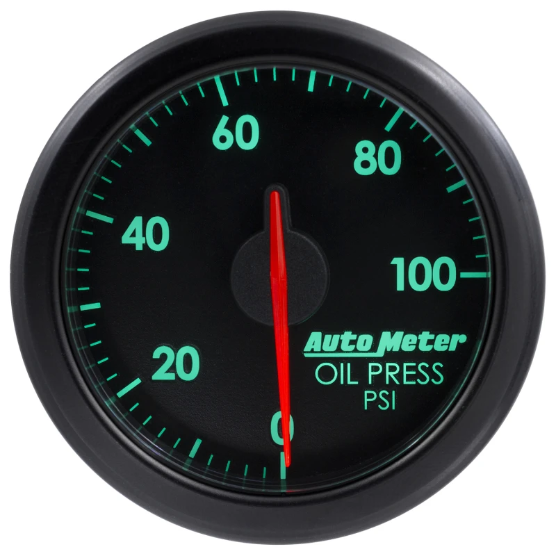 Autometer Airdrive 2-1/6 Zoll Öldruckanzeige 0-100 PSI - Schwarz