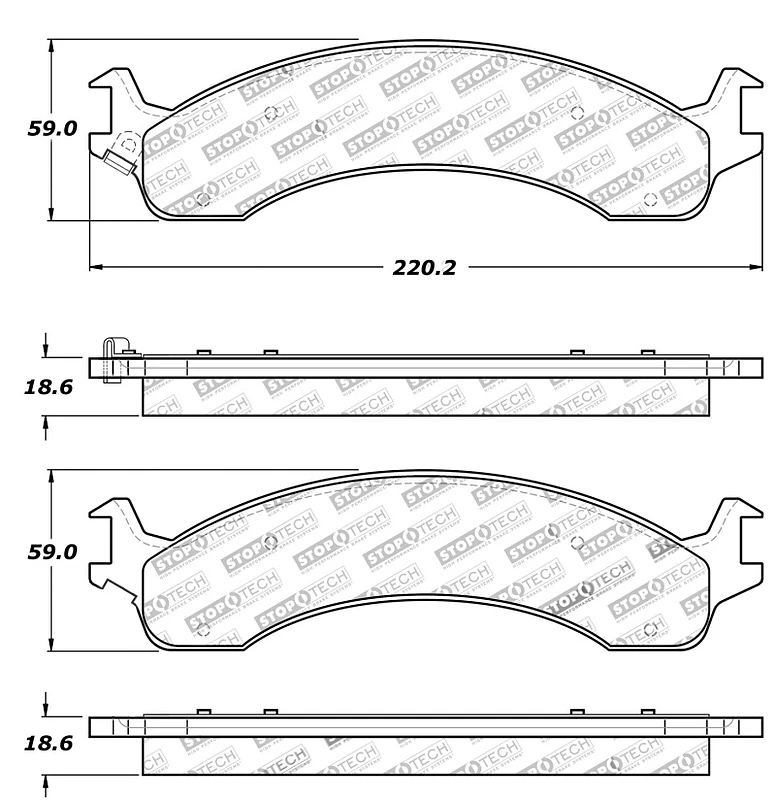 stoptech_309.08210-6794edce5569c StopTech Sport Brake Pads w/Shims and Hardware - Rear