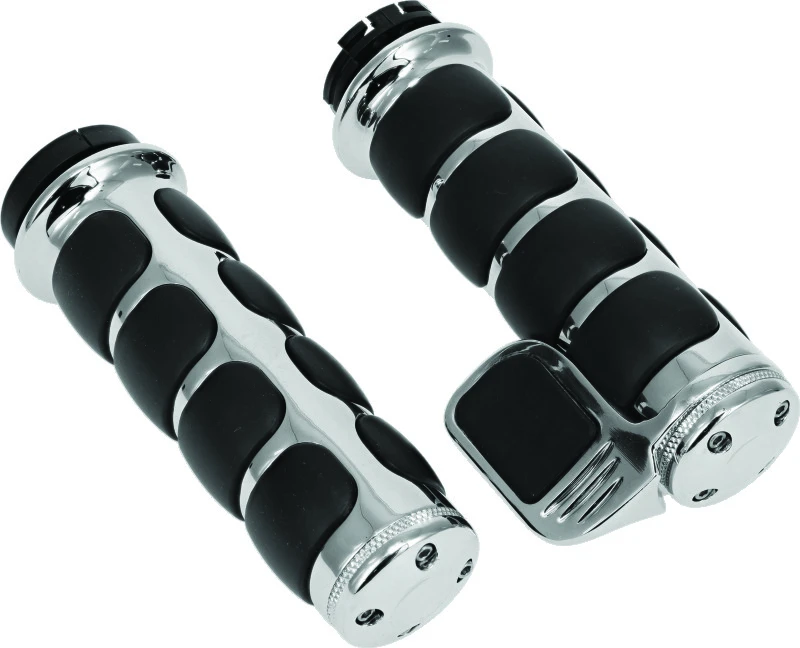 Kuryakyn ISO Grip With Throttle Boss Dual Cable Chrome