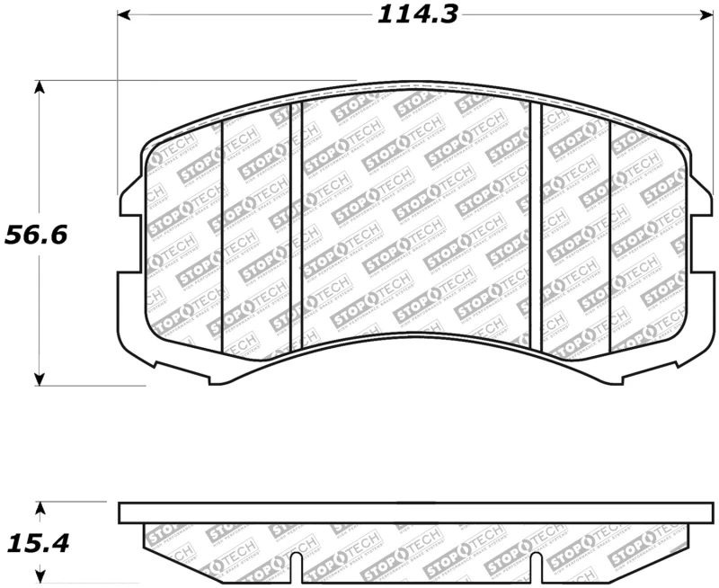 StopTech Street Select Brake Pads - Rear for 02-07 Mitsubishi Lancer