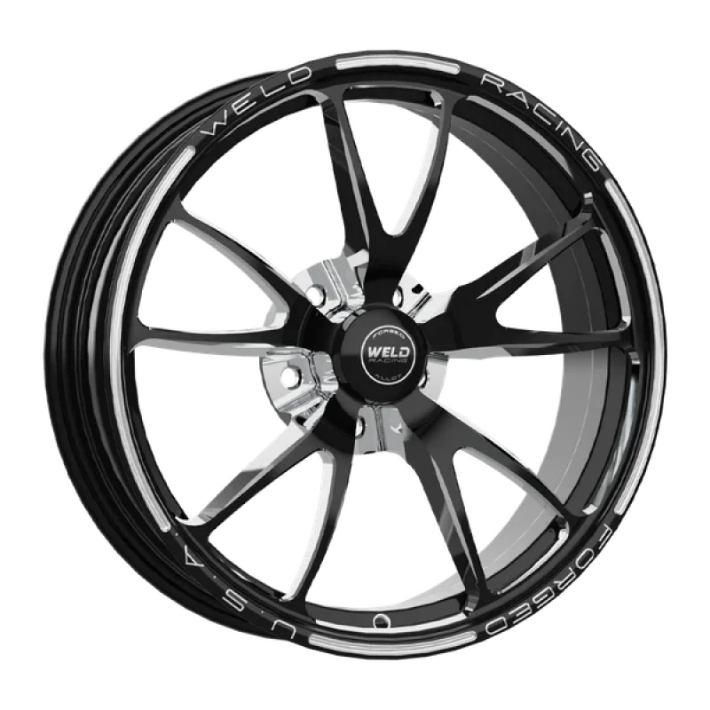 Weld Full Throttle 1-Piece 15x3.5 / Strange Spindle / 1.75in BS Gloss Black Milled Wheel - Non-BL