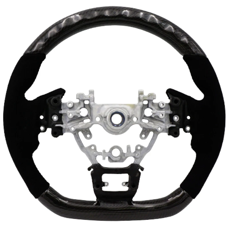 BLOX Racing Carbon/Alcantara Steering Wheel Black Stitching for 22+ Subaru WRX