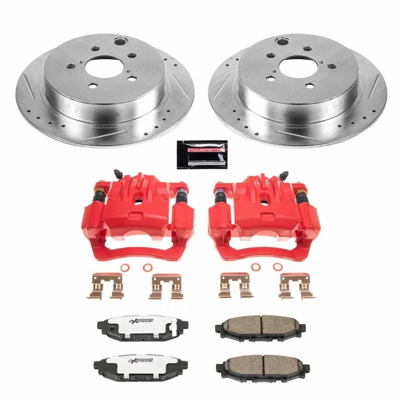 Power Stop Rear Z26 Street Warrior Brake Kit w/Calipers for 16-19 Subaru Crosstrek