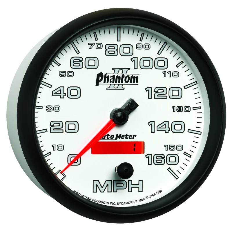 Autometer Phantom II 5in Electrical Programmable Speedometer 150MPH