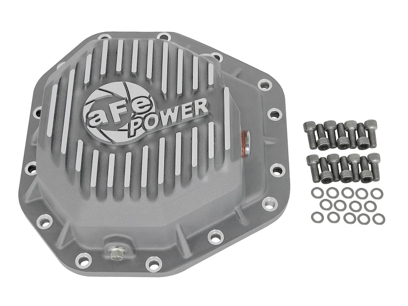 aFe Power Street Ser Hintere Diff-Abdeckung Roh w/Maschinierten Rippen 2017 Ford Diesel Trucks V8-6.7L(td) Dana M275-14