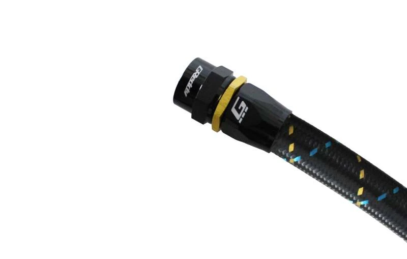 GReddy AN08 Straight Hose End Swivel Black/Gold Anodized