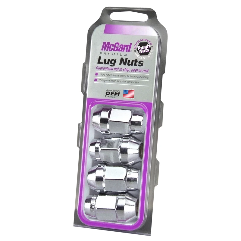 McGard Hex-Lug-Schraube (Cone Seat Bulge Style) M14X1,5 / 22mm Hex / 1,635in. Länge (4-Pack) - Chrom