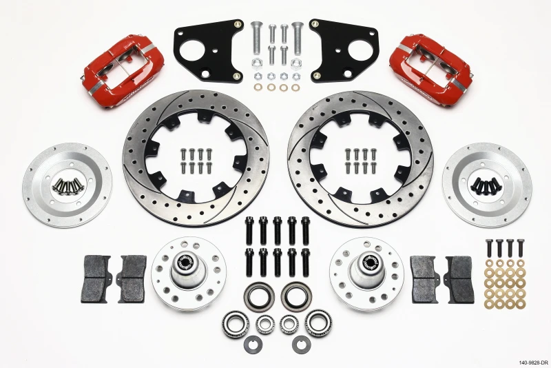 Wilwood Forged Dynalite Front Kit 12.19in Drilled Red 62-72 CDP B & E Body-Drum