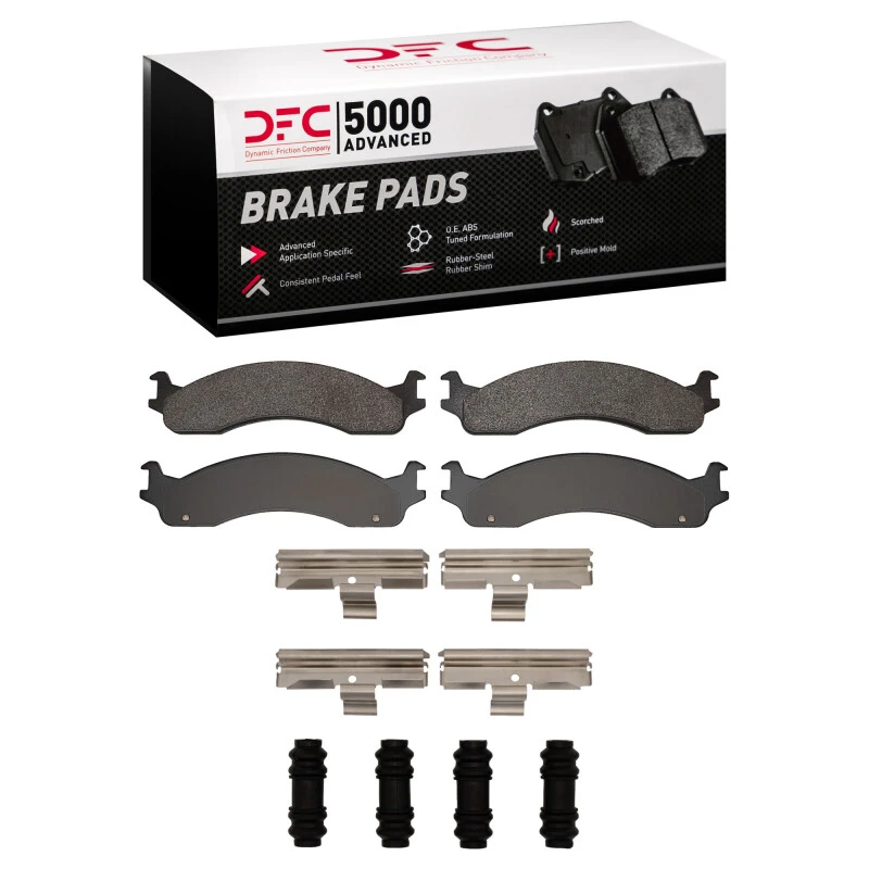 DFC 98-03 Dodge Ram 2500 Van Front 5000 Advanced Semi Metallic Brake Pads and Hardware Kit