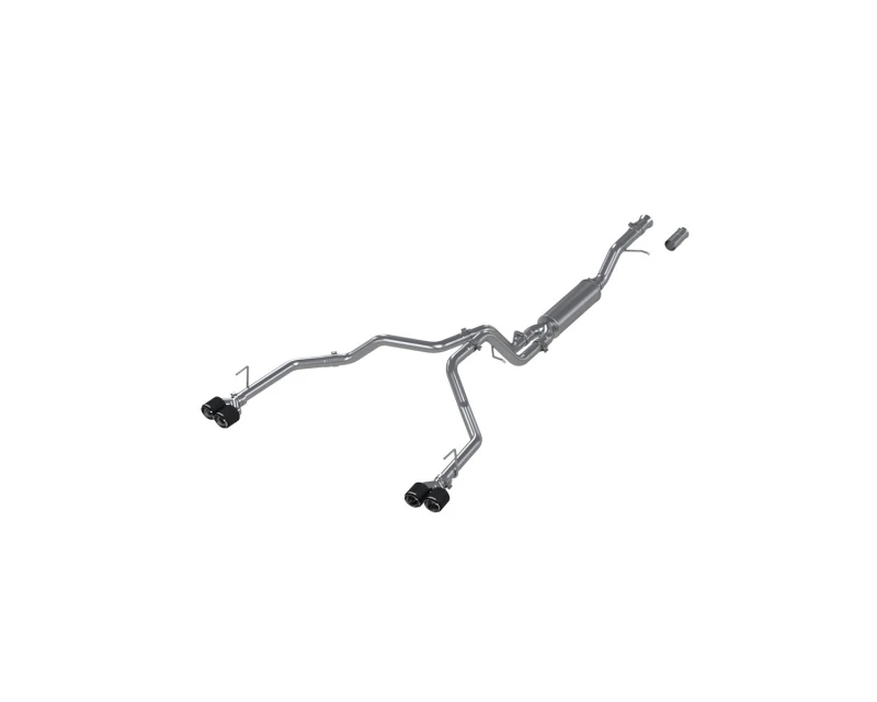 MBRP 2021+ Chevy Tahoe / GMC Yukon T304 SS 3 Zoll Kat-Back-Dual-Split-Auspuff mit Quad-Carbon-Faser-Tipps
