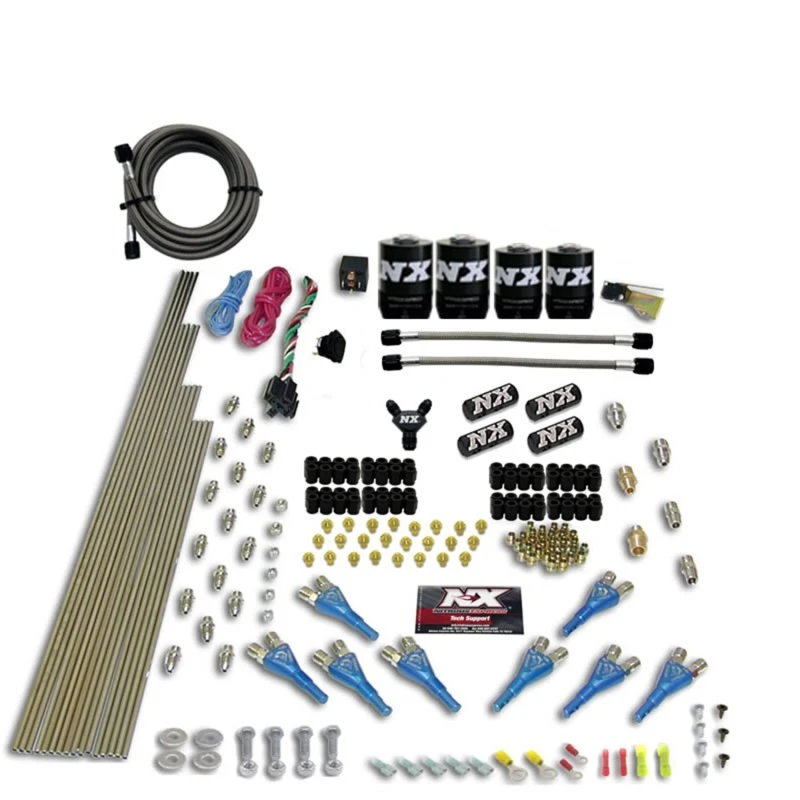 Nitrous Express 8-Zylinder-Shark-Direktport-4-Solenoid-Nitrous-Kit (200-600PS) ohne Flasche