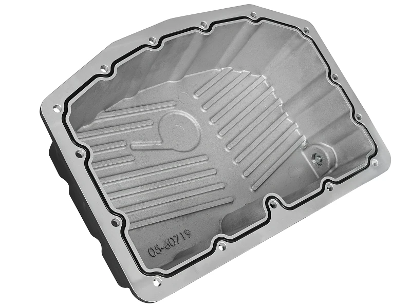 AFE Pro Series Motorölwanne Schwarz mit bearbeiteten Rippen; 11-16 Ford Powerstroke V8-6.7L (td)