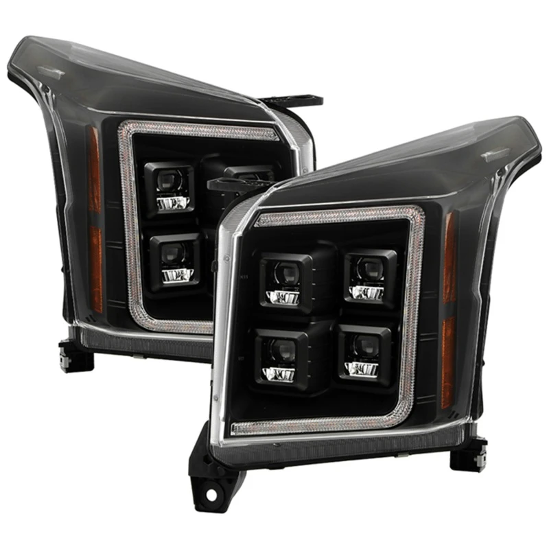 Spyder Apex 15-20 GMC Yukon High-Power LED Module Headlights - Black (PRO-YD-GY15HALAP-SBSEQ-BK)
