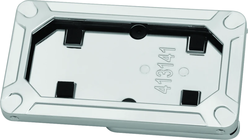 Kuryakyn Nova Side Mount License Plate Frame Gloss Chrome
