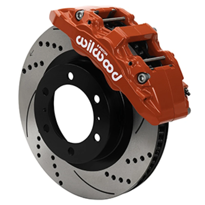 Wilwood 15-21 Toyota Tacoma Aero6-DM SRP Vordere Bremse Kit 13,31 Rotor - Rot mit Leitungen