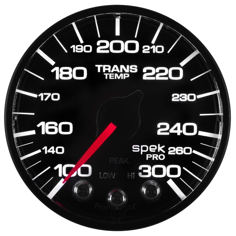 Autometer Spek-Pro 52.4mm 100-300 Deg F Digital Stepper Motor Trans Temp Gauge