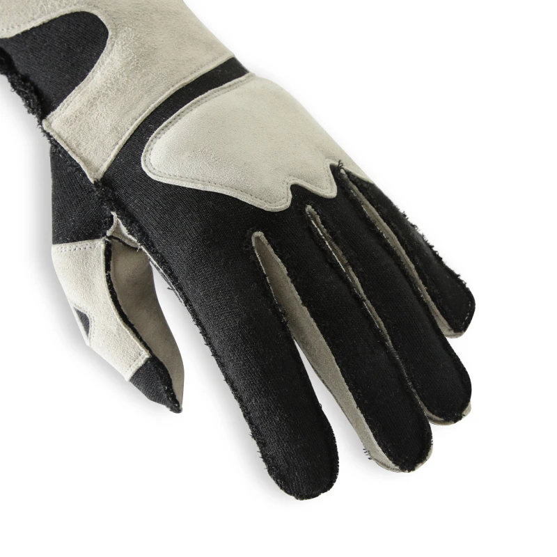 RaceQuip SFI-5 Gray/Black Large Outseam Angle Cut Glove