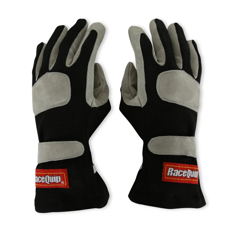 RaceQuip Schwarzes 1-Lagiges SFI-1 Handschuh - Klein