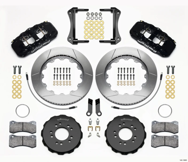 Wilwood AERO6 Vordere Hut Kit 14,00 2005-2014 Mustang mit BMR-Suspension und Leitungen