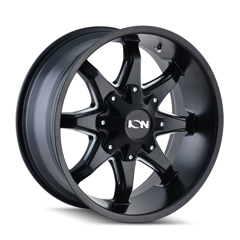 ION Type 181 17x9 5x114.3 BP -12mm Offset 87mm Hub Satin Black/Milled Spokes Felge