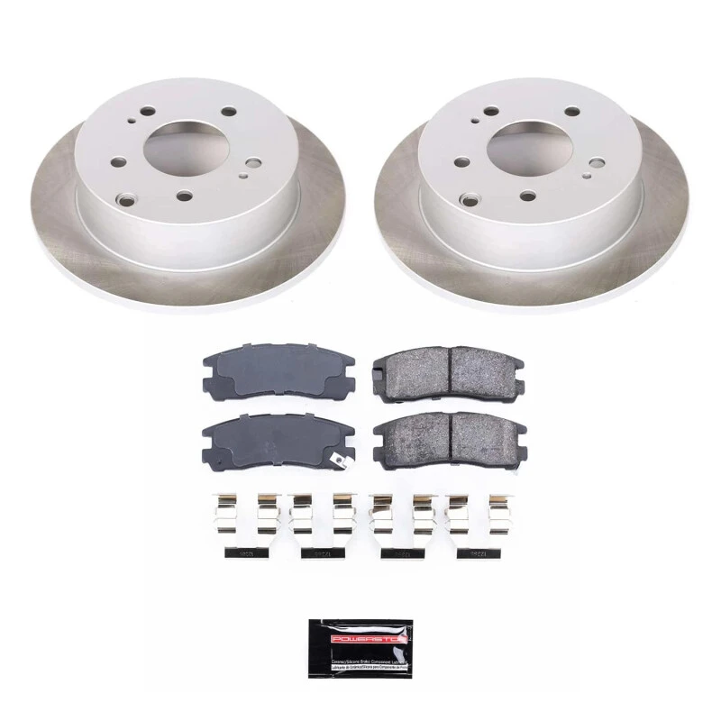 Power Stop Rear Semi-Coated Rotor Kit for 04-12 Mitsubishi Galant