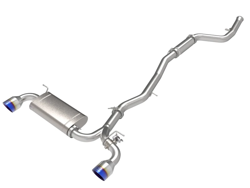 aFe POWER Takeda 2021 Toyota Supra 2.0L (t) 2,5in-3in 304 SS CB Auspuff mit blauen Endrohren