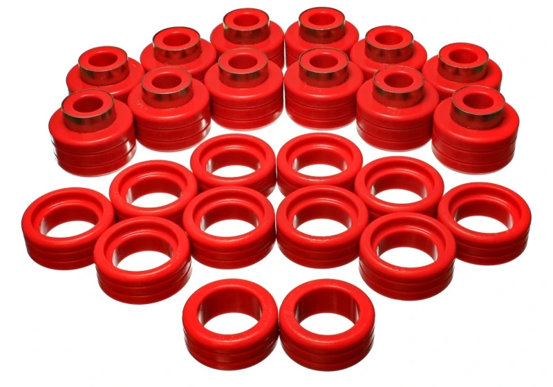 Energy Suspension 92-99 GM Denal XL/Suburban 2WD/Yukon XL 2WD Rote Karosserie (Cab) Montagesatz