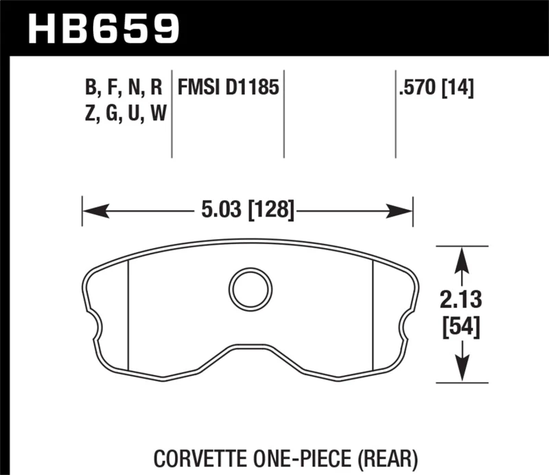 Hawk 06-10 Chevy Corvette (verbessertes Pad-Design) hintere Performance-Keramik-Bremsbeläge