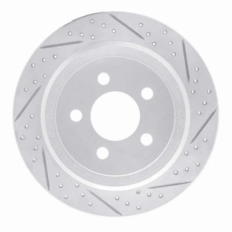 DFC 07-12 Dodge Nitro Rear Right Drilled & Slotted Geoperformance Rotor