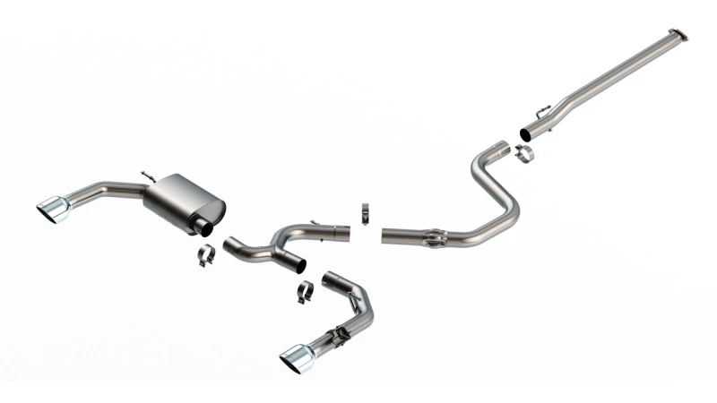 Borla 22-23 Hyundai Elantra N 2.0L 4 ZYL. Turbo AT/MT ATAK Catback Auspuff Bright Chrome
