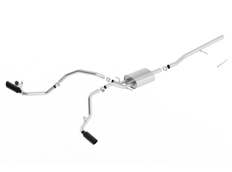 Borla 14-16 Chevrolet Silverado 1500 5.3L ATAK Catback-Auspuffanlage mit schwarzen Chrom-Endrohren
