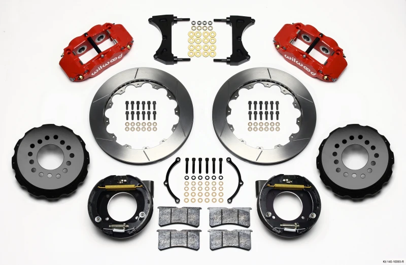 wilwood_140-10093-R-679571ad95678 Wilwood Narrow Superlite 4R Hintere Bremse Kit 12,88 Zoll Rot Chevy C-10 2,42 Versatz 5-Loch