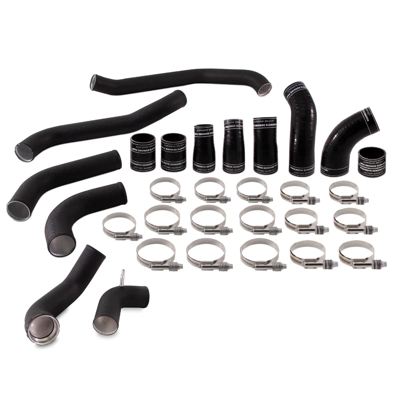 Mishimoto 2017+ Ford F150 3.5L EcoBoost Intercooler-Rohr-Kit - Wrinkle Black