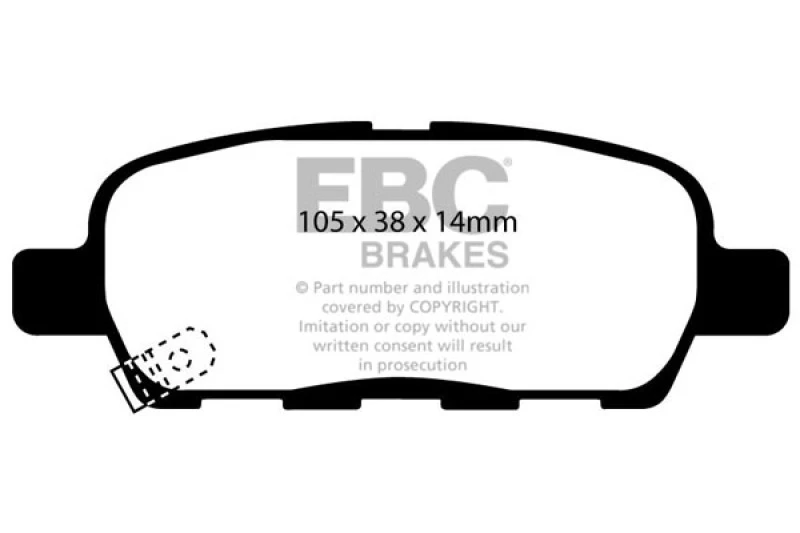 ebc_DP51666NDX-679320a64954c EBC 03-05 Infiniti FX35 3.5 Yellowstuff Rear Brake Pads