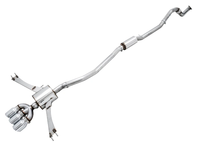 AWE Tuning 2016+ Honda Civic Si Touring Edition Exhaust w/Front Pipe & Triple Chrome Silver Tips