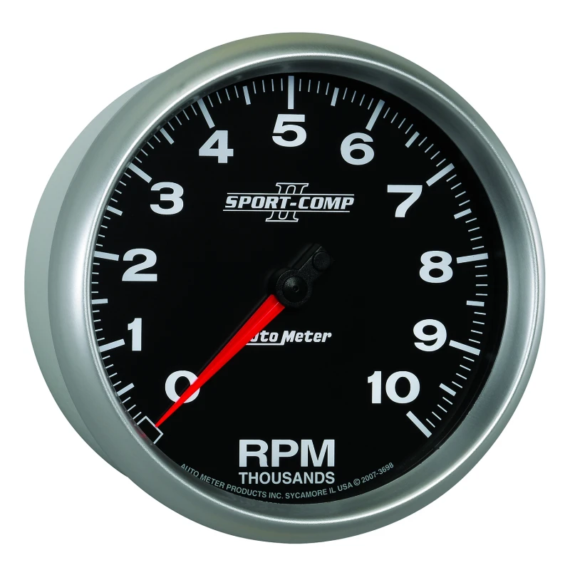 Autometer Sport-Comp II 5 inch 0-10000 RPM In Dash Tachometer