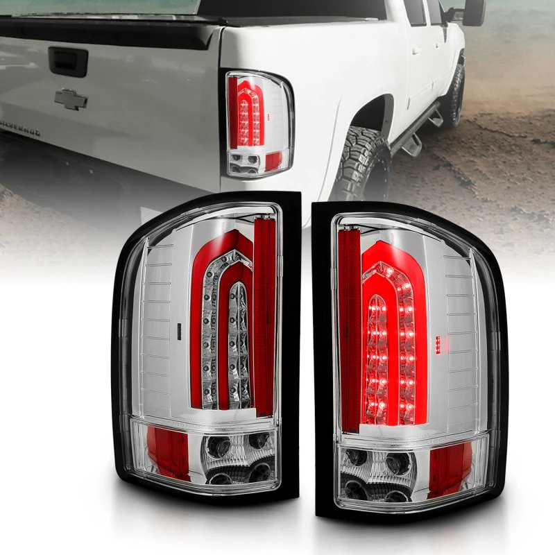 ANZO 2007-2013 Chevrolet Silverado 1500 LED-Rückleuchten Chrom