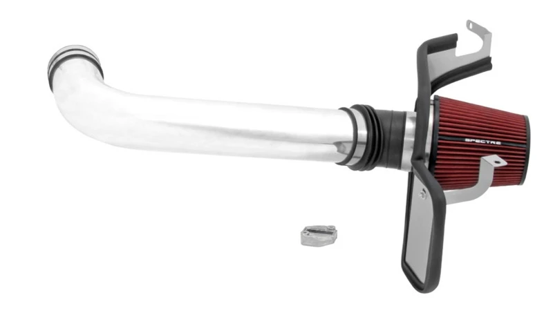 Spectre 70-81 Camaro LS Blade MAFS Fahrerseite Luftansaugkit - Poliert mit rotem Filter