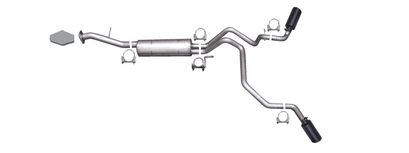 Gibson 00-06 Chevrolet Tahoe LS 4.8L 2.25in Cat-Back Dual Extreme Auspuff - Black Elite