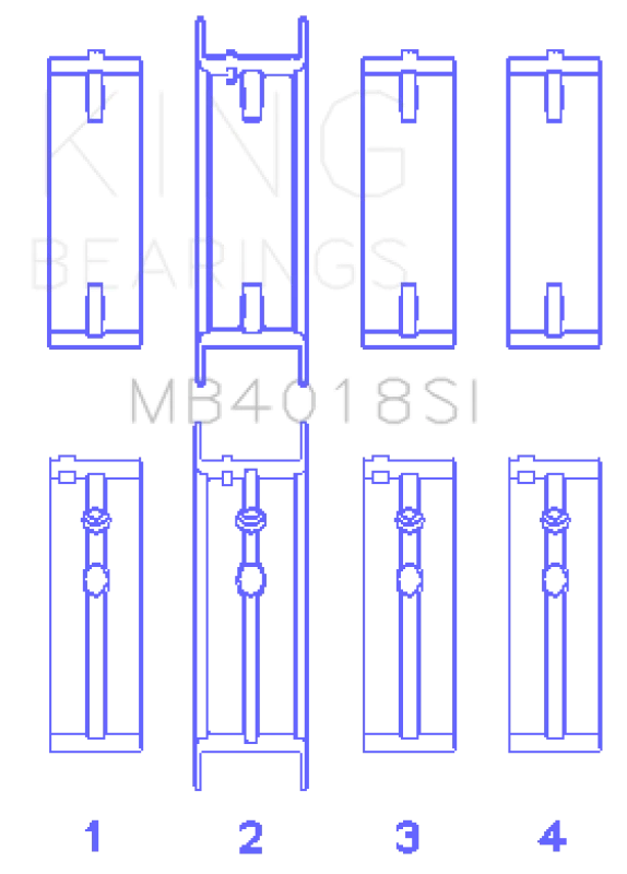 King Engine Bearings Holden 231 (3800) V6 (Size STD) Main Bearing Set